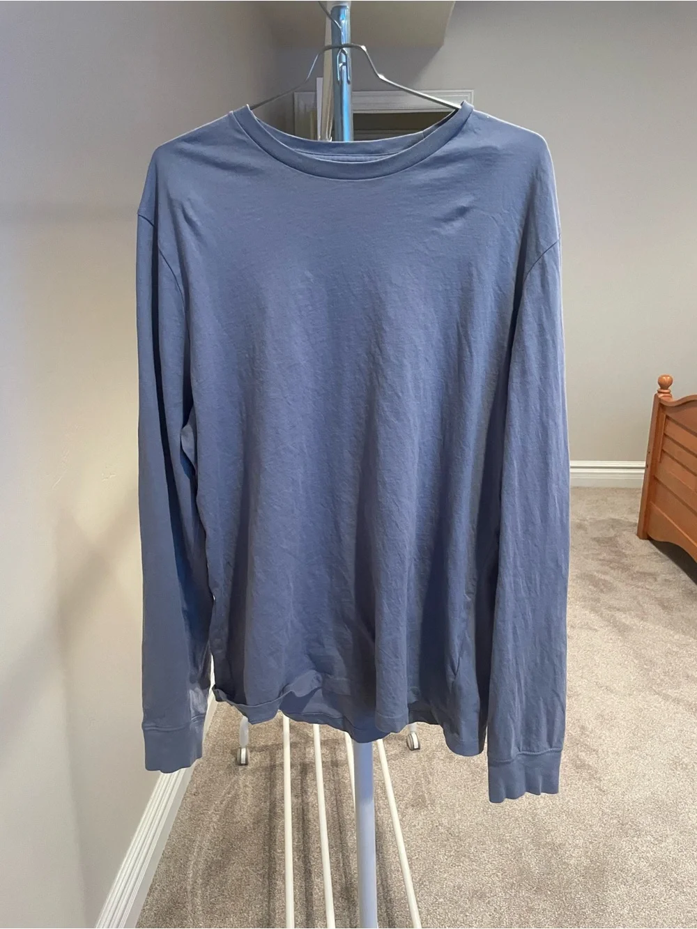 J. Crew Men's Long Sleeve Crewneck Shirt - Slate Blue